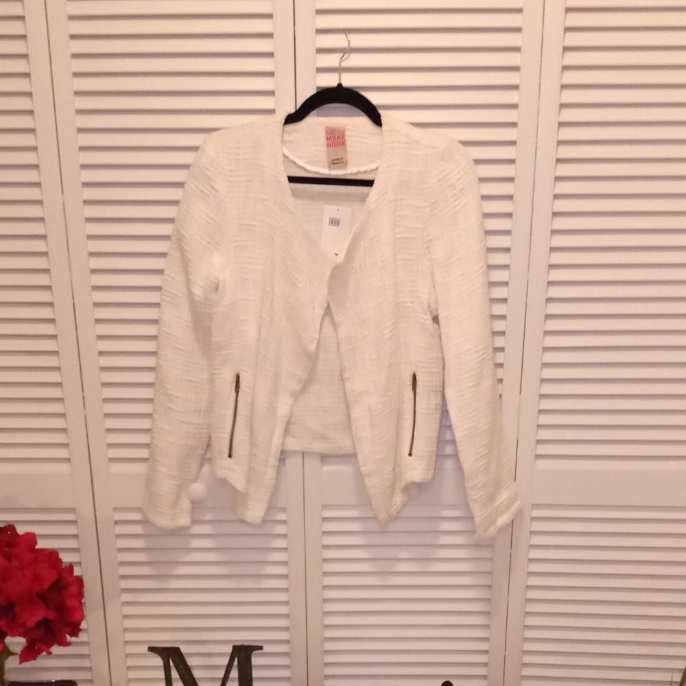Go Make Noise nwt sikk blend ivory jacket